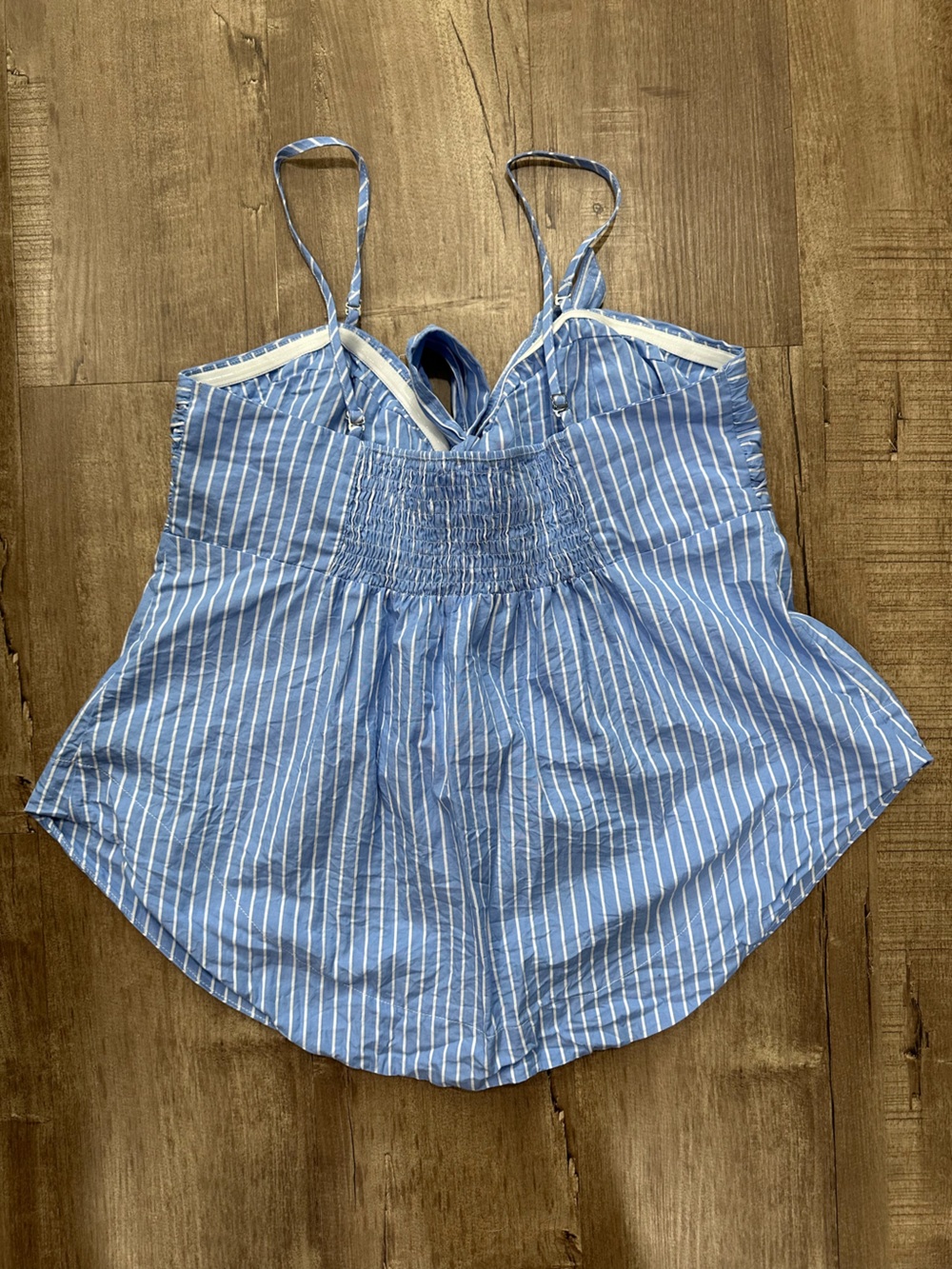 Free People Striped Button Down Tank with Bow - Picture 3 of 5